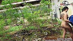 Young Gothic Teen Picked Up for Outdoor POV Sex Without Condom