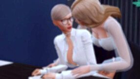 this perverted futanari secretary dominated her strict boss