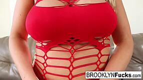 Brooklyn Chase handles a massive black cock with her big tits!