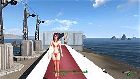 Fallout 4 features stylish and sexy lingerie designs in anime hentai style.