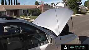 Nuru Massage - Sexy Asian Masseuse Riding Mechanic's Fat Cock With Tight Pussy In Bathing Scene