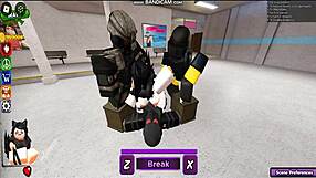 whoreblox game features a group gangbang scene