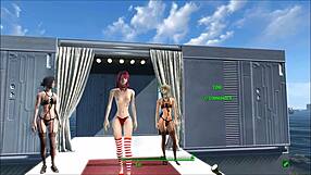 Fallout 4 features stylish and sexy lingerie designs in anime hentai style.