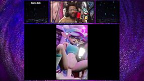 Marie and Callie alternate in rubbing a moistened phallus