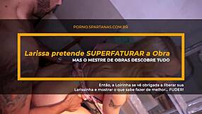 hairless wife moans during blowjob, bent over for facial