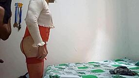 I gave it good to the hairy older guy in lingerie