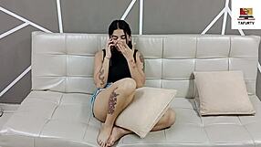 lesbian friend visits for some intimate fun on webcam