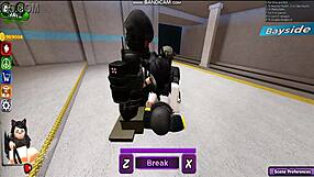 whoreblox game features a group gangbang scene