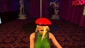 Cammy White rides cock in virtual reality cosplay