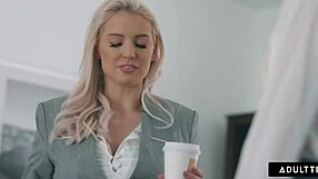 Adult Time - Lesbian boss can't resist petite intern Haley Reed at work