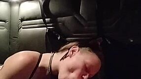 kitty gives intense blowjob with buttplug