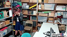 Asian milf stepmom gives blowjob and gets fucked by police officer