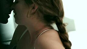 Petite european model in stockings gets fucked passionately by lover.