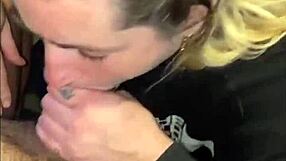 the latina slut in panties eagerly swallows every drop of cum