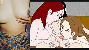 watching cartoon and enjoying solo asian masturbation time