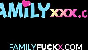 How does Asian teen Clara Trinity ride her stepbrother with parents away?