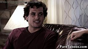 Naughty Brunette Desires Her Stepbrother