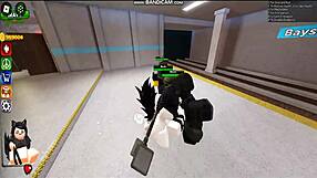 whoreblox game features a group gangbang scene