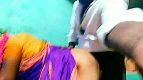 Desi Tamil teachers sneak sex in village bathroom.