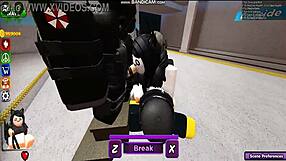 whoreblox game features a group gangbang scene