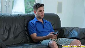 brad rides step mom's pussy on his monster cock