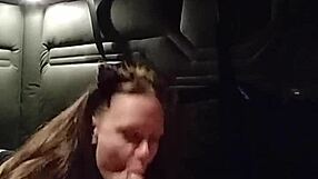 kitty gives intense blowjob with buttplug