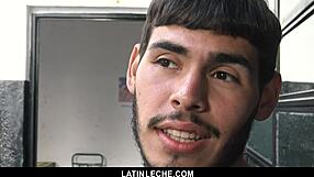 LatinLeche - Sexy Latino Boy Covered in Cum by Four Hung Studs
