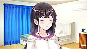 Brief and gentle romantic touch in visual novel game