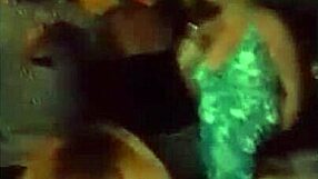 Latino stripper performs at a Venezuelan party event.