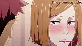 This arousing anime babe dripping wet sexual appeal with ripped of clothes