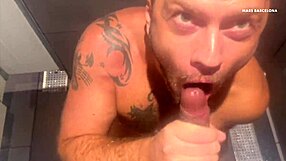 Gay Cruising In Gym Shower Blowjob