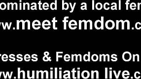 A Temperate F EU femdom BDSM sex act with a submissive male slave