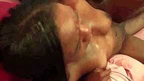 Cute Ebony Babe Rides Monster Cock