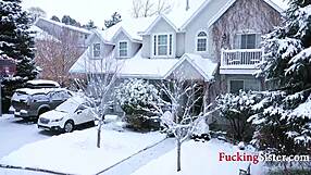 Hime Marie warms up her stepbrother's freezing balls with her tight teen pussy