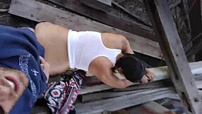 Old town features outdoor blowjob with deepthroat