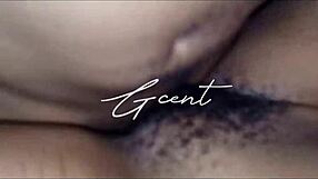 Intense close up of passionate hairy sex in missionary position with dripping wet pussy