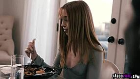 lauren philips intensely frolics under desk