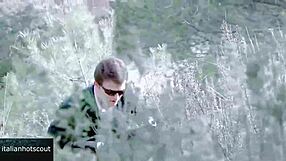 I discovered two beautiful blonde sluts outdoors and fucked them in a foursome