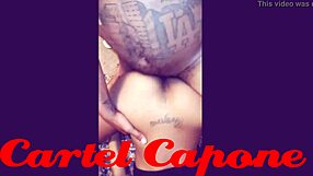 cartel capone bends ebony over for aggressive doggystyle with monster cock