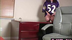 I watched the teen blonde playing with her panties and tight pussy in solo fun