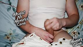 Stepbrother Masturbates Big Cock In Jeans.