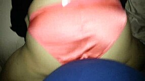 Orange satin panties fucking and cumshot