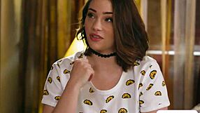 Busty brunette chick facesits her girlfriend in snow