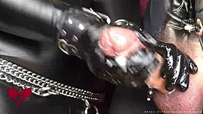 Close Up of Multiple Ruined Handjobs in Latex Gloves