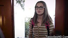 Brunette sexy girl bangs football player hard now!