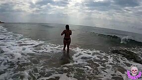 Hot Couple Having Sex on Public Beach with Big Cock and Ass