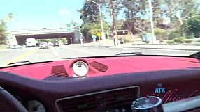 summer vixen rubs pussy on naughty car ride creampie pov