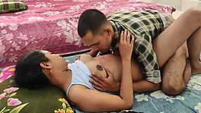 mature asian femdom enjoys slow hardcore fucking with monster cock at home