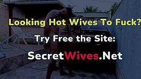 i was washing my husband's car when my neighbor fingered my pussy and fucked me outdoors.