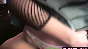 Млада кучка дразни рогат тип със сухо чукане